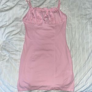 Pink mini dress